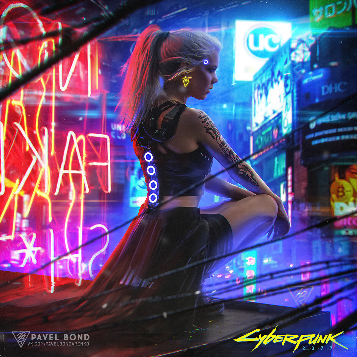 Арт по игре Cyberpunk 2077