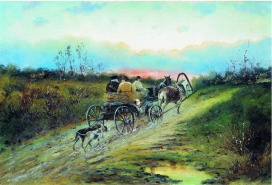                                    Н.Е. Сверчков. «С охоты», 1860 год