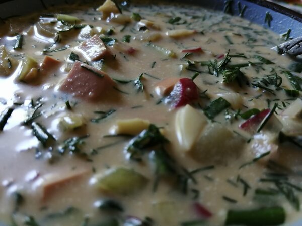 Разные варианты окрошки