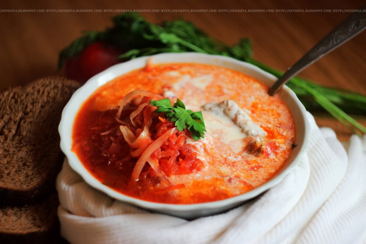 Борщ с помидорами, пошаговый рецепт с фотографиями – Русская кухня: Супы. «Еда»