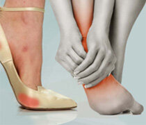 Узкая модельная обувь и обувь на каблуках