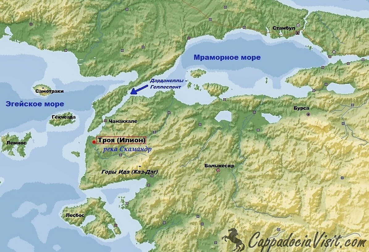 Где находится есть. Древняя Троя на карте. Троя на карте Турции. Троя на карте древнего мира. Древняя Троя на современной карте.
