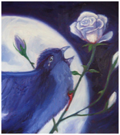 (Соловей и роза. Рисунок Натальи Карповой. Фото взято из интернета)