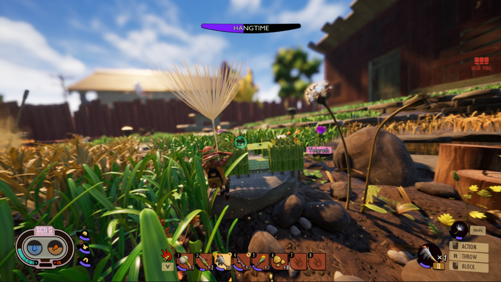 Парень летает на травинке. ( Как можете заметить, графика тут и вправду красочная)