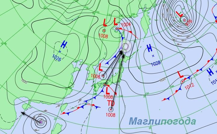 Карта циклонов дальний восток