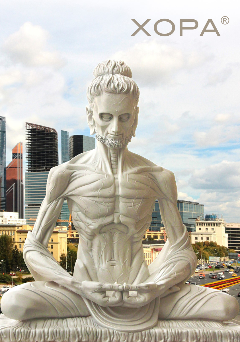 «Человек транс-гравитационный». Создатель образа Мастер ХОРА, скульптор Е. Сапунова. ©Атаян А. В., 2013