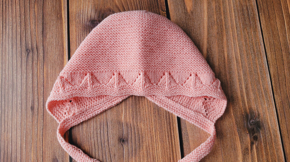 Чепчик для новорожденного спицами - описание схемы вязания для начинающих