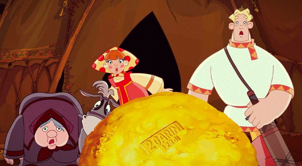 Кадр из мультфильма "Три богатыря"