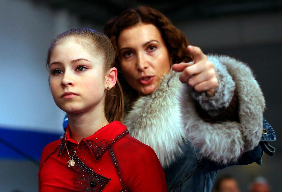 Этери Тутберидзе и Юлия Липницкая в 2014 г.