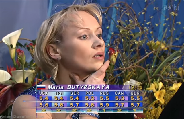 Мария  Бутырская на  гран-прив Японии (  стоп-кадр видеосюжета )