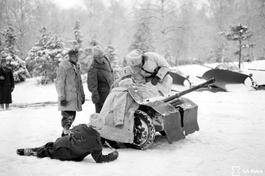 Шведские войска на манёврах, Северная Швеция, март 1941 год. фото из warblum.ru            