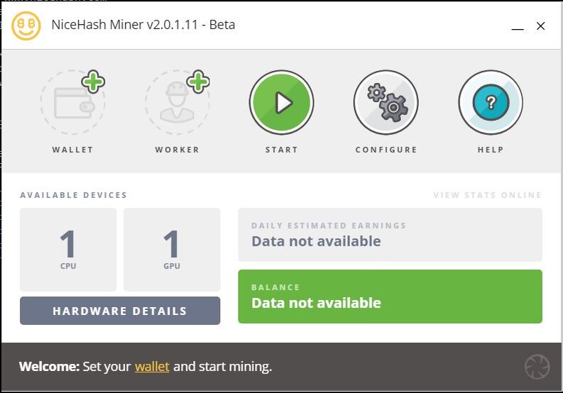 После того, как вы загрузите приложение, главный экран будет выглядеть примерно так: