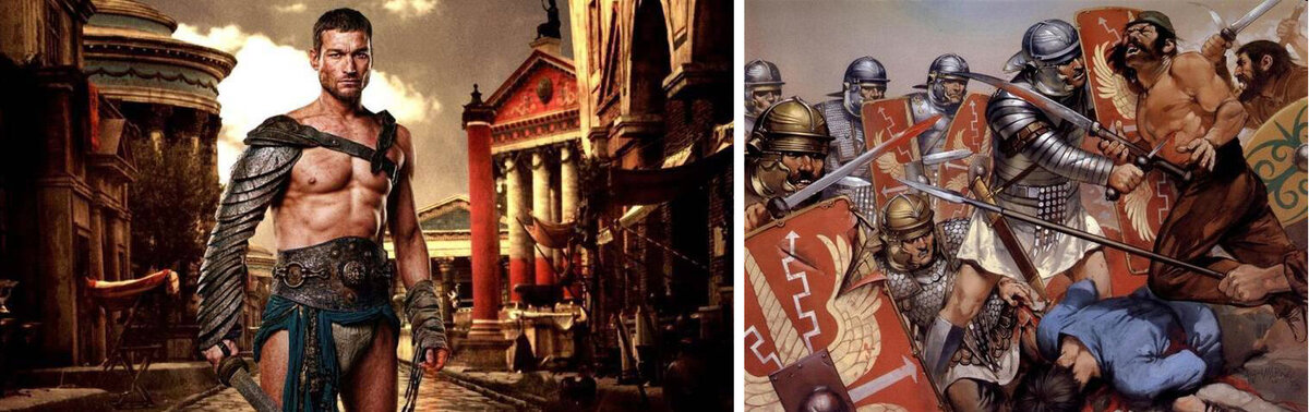 Картина бой Спартака с римлянами. 2 восстание спартака