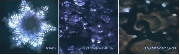 Вода под микроскопом после молитвы