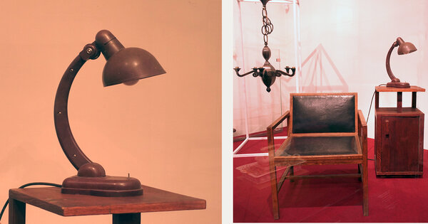 Лампа настольная. СССР 1940-е годы. Тумба и кресло. Проект Б.М. Иофана. Москва. Начало 1930-х