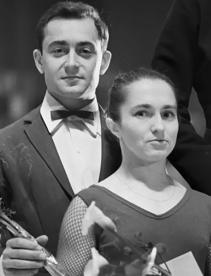 Алексей Мишин в молодости со своей партнершей Тамарой Москвиной