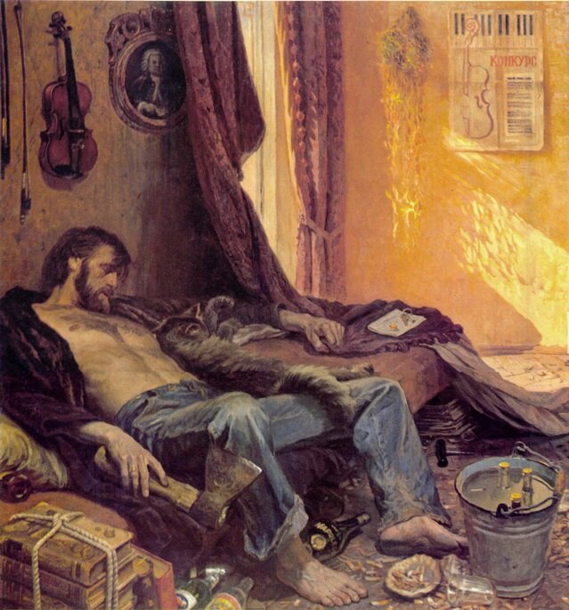 Г. Добров «Прощальный взгляд». 1982 год. Фрагмент.