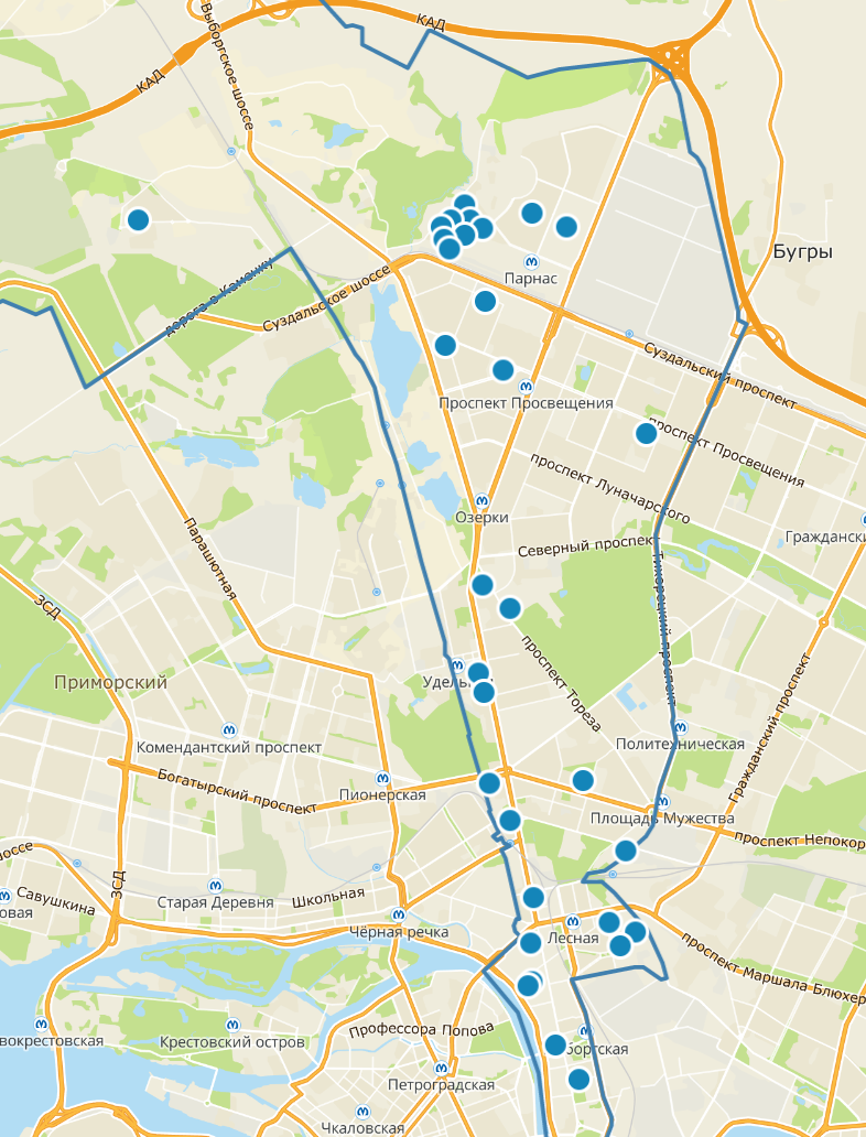 Карта новостроек в спб