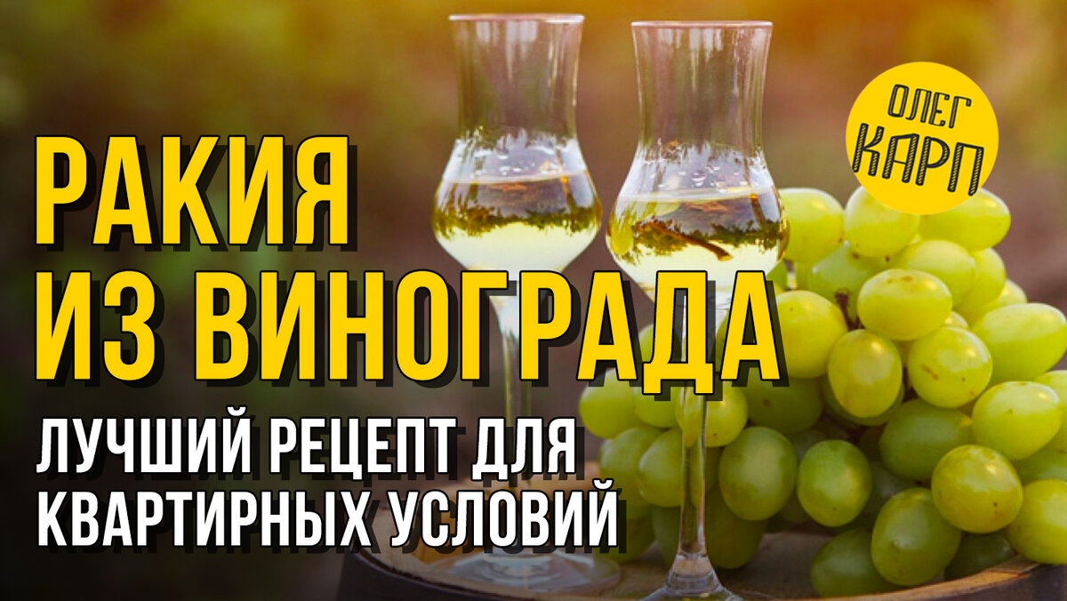 РАКИЯ из ВИНОГРАДА. Лучший рецепт для квартирных условий. // Олег Карп |  Олег Карп | Дзен