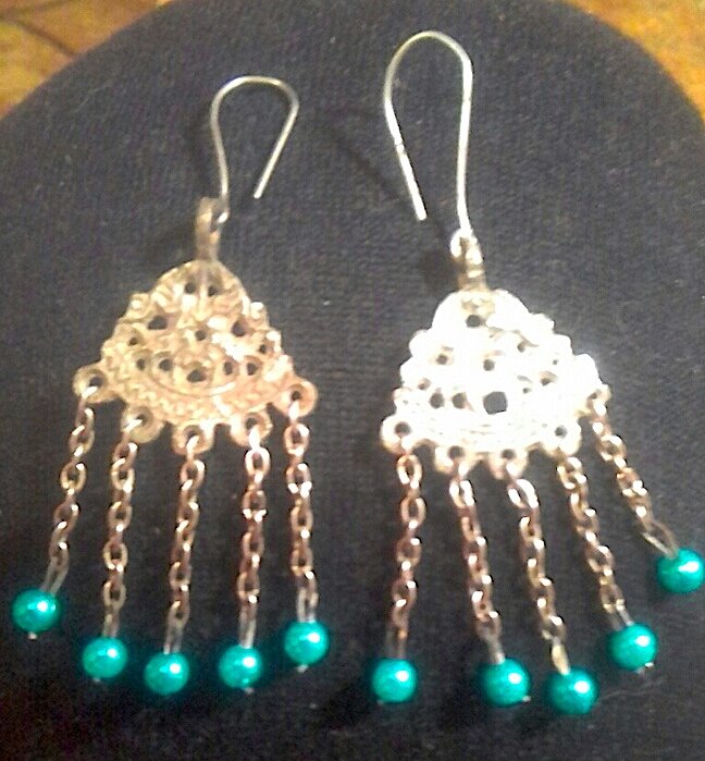 Медные серьги