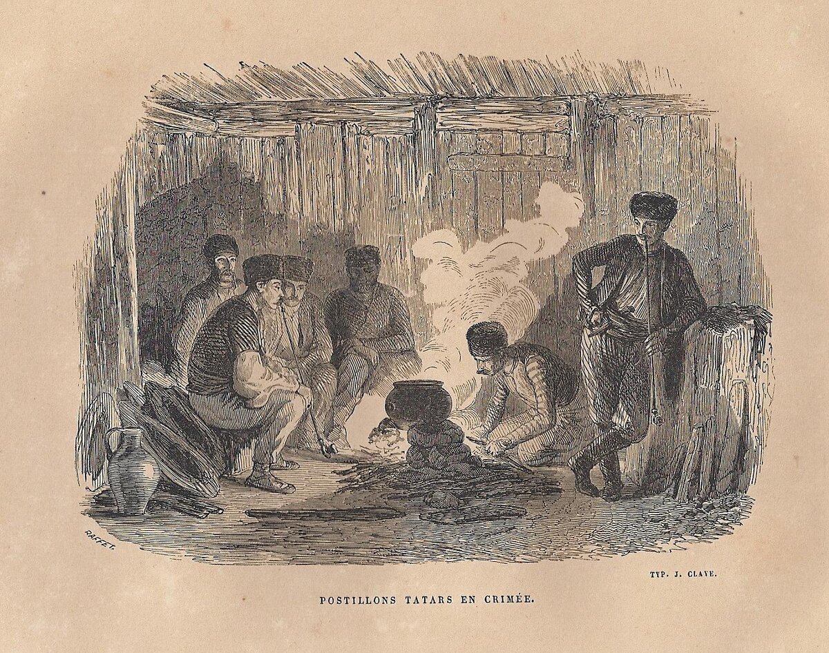 Крымские татары на гравюре 1846 года. Из собрания Низами Ибраимова
