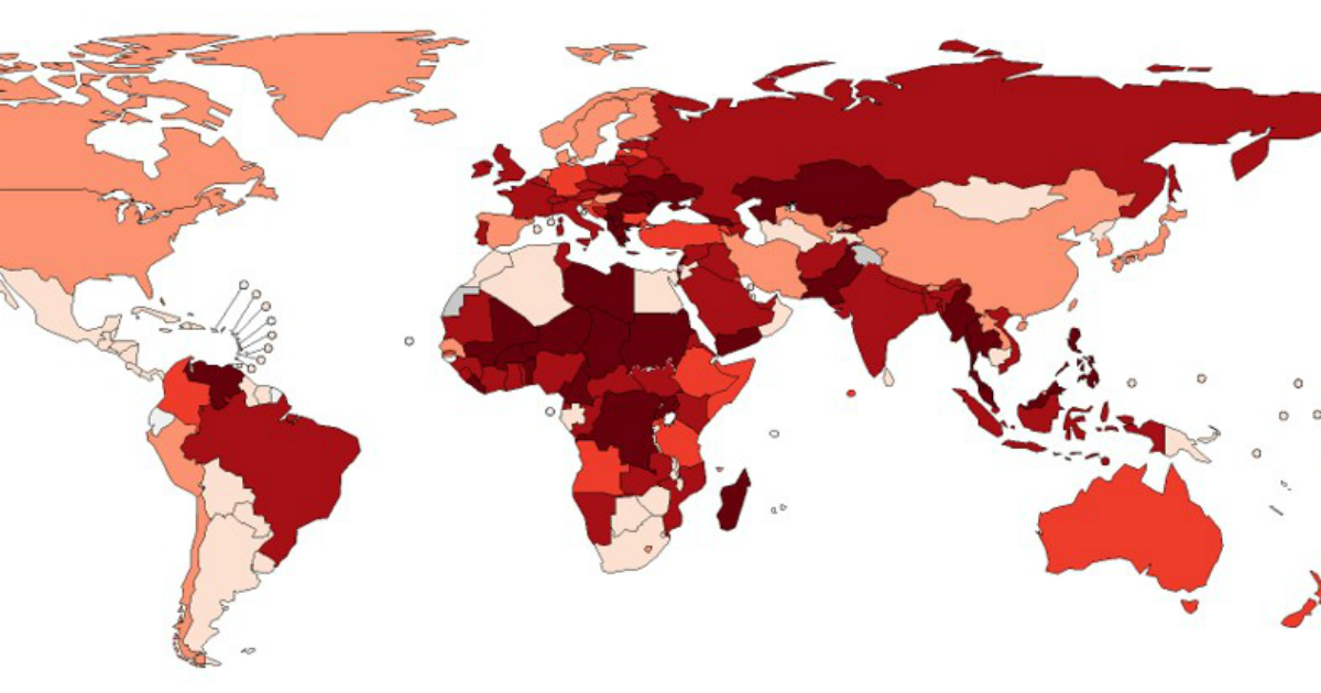 Карта распространения кори в россии