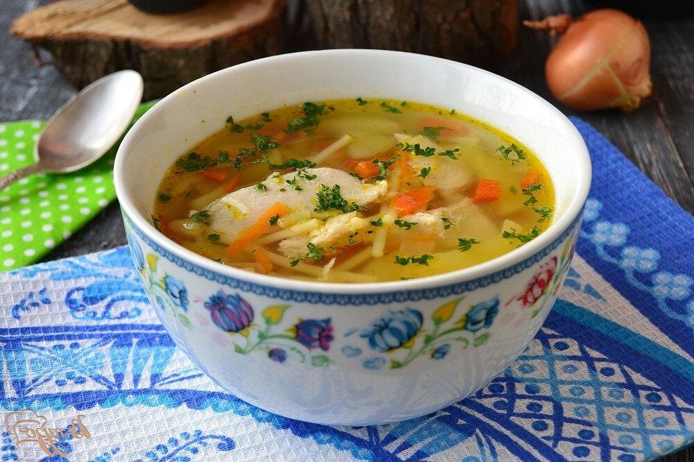 куриный суп.