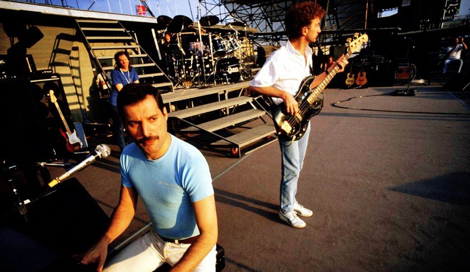 Репетиция Queen перед концертом в Будапеште в июле 1986 года