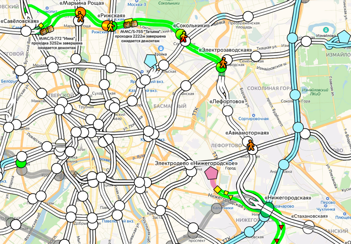Карта москвы станции