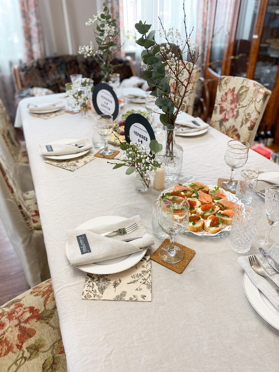 Сервировка стола на свадьбу