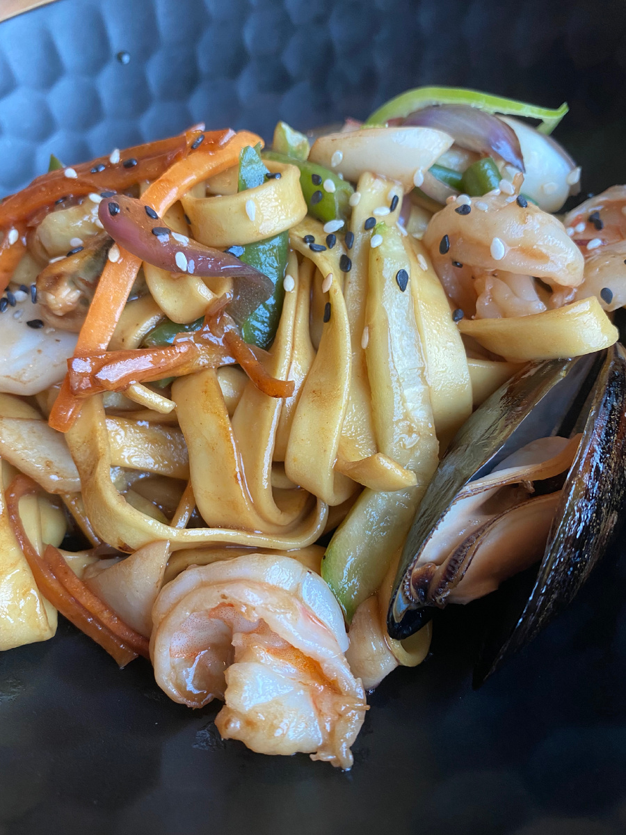 Удон с морепродуктами 😍