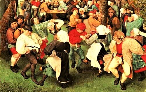 Питер Брейгель младший  (1564-1638). Крестьянский танец на свадьбе.