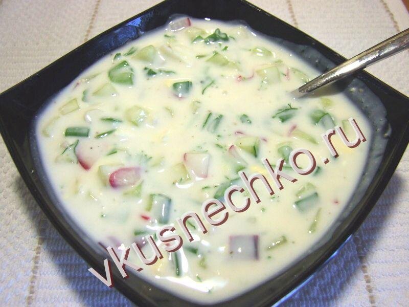 Холодный огуречный суп, как приготовить, пошаговый рецепт с фото.