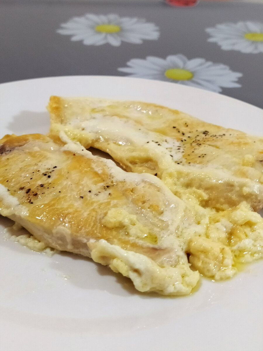 филе курицы в млочном соусе, фото автора.
