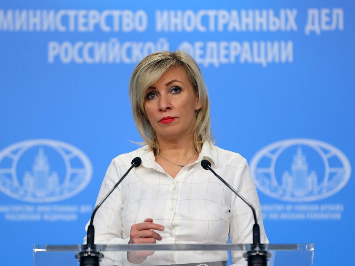    Официальный представитель Министерства иностранных дел РФ Мария Захарова во время брифинга в Москве© РИА Новости / Пресс-служба МИД РФ