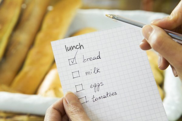 Список продуктов на английском языке