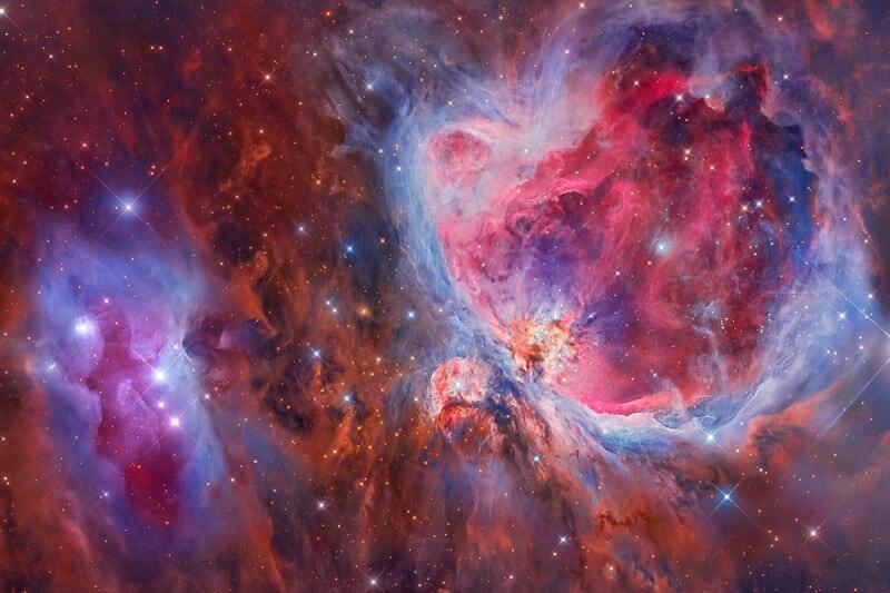 Мозаика Великого Ориона и туманности бегущего человека