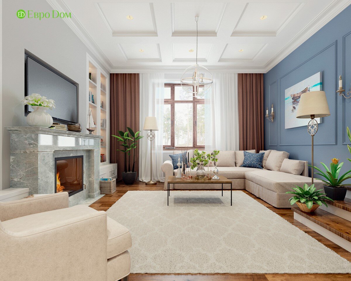  На фото: Гостиная коттеджа в английском стиле