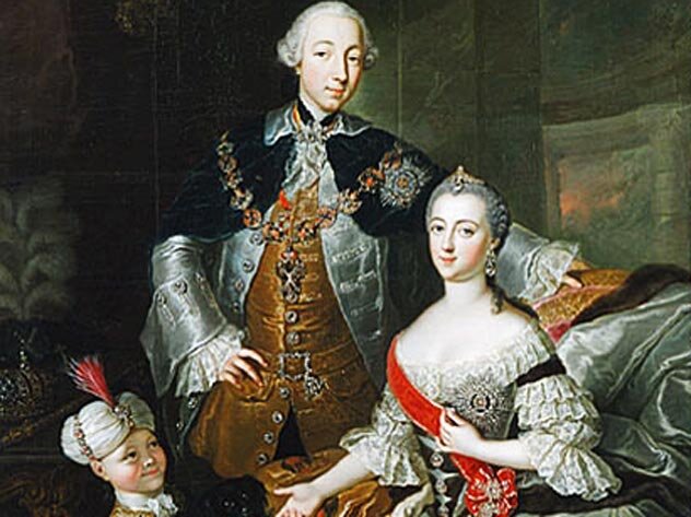 Портрет Великого князя Петра Федоровича и Великой княгини Екатерины Алексеевны, 1755 год.