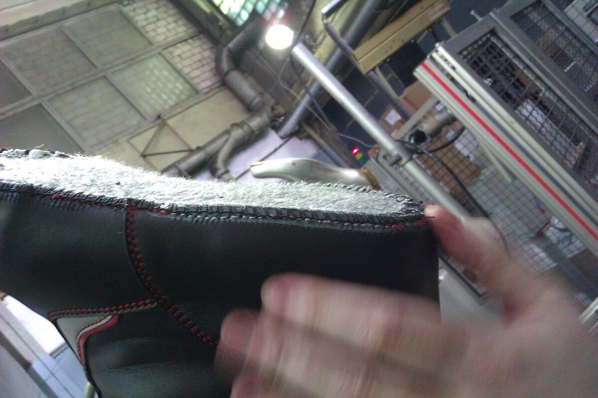 Штробельная заготовка, одетая на колодку