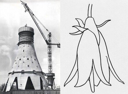 Основание башни vs. лилия