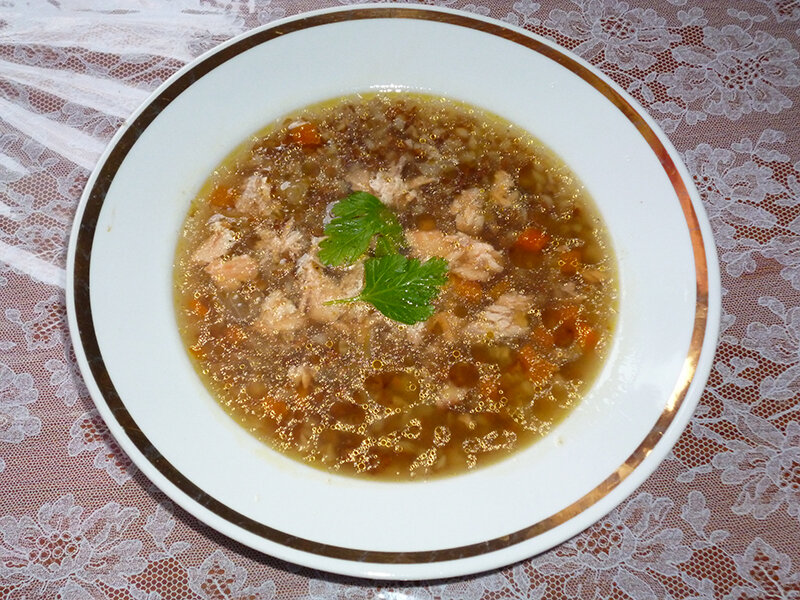 Суп с кабачками и картошкой и гречкой