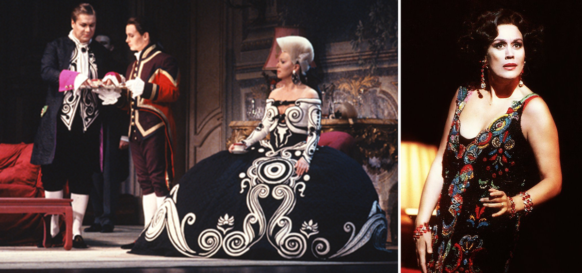 Сцены из оперы Р. Штраусса "Каприччио" в Опера Сан-Франциско. Дизайн костюмов — Джанни Версаче (1990 г.)