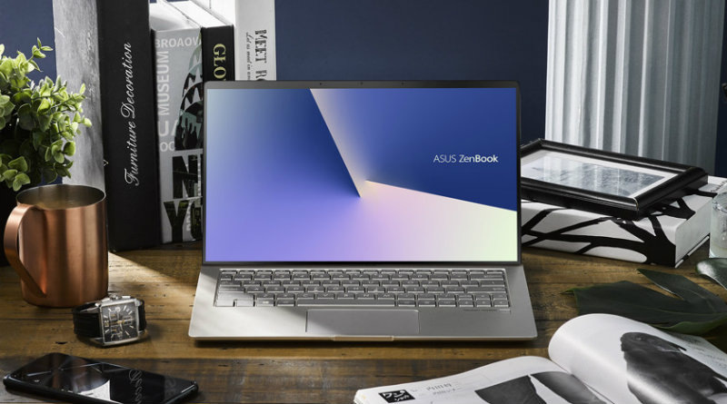 Ультрабук ASUS ZenBook 14 (UX433). Он обладает тонкими рамками вокруг дисплея, тачпадом, который совмещает в себе NumberPad и защищен по военному стандарту MIL-STD 810G