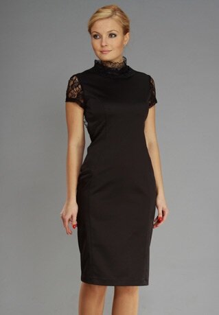 Маленькое черное платье. Как сшить строгое платье с элегантным разрезом