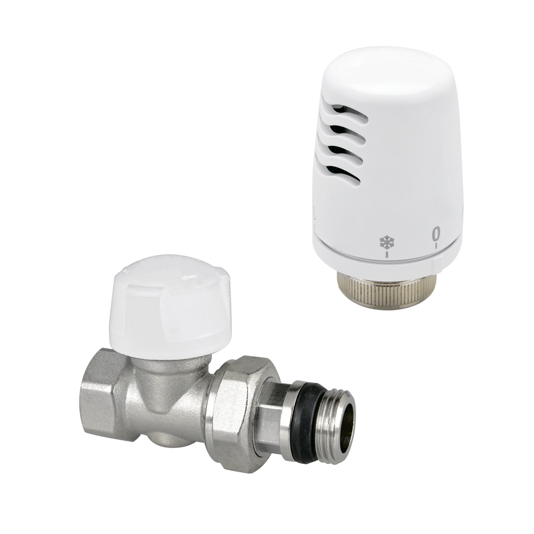 Данный комплект устанавливаются на подающей трубе к каждому радиатору