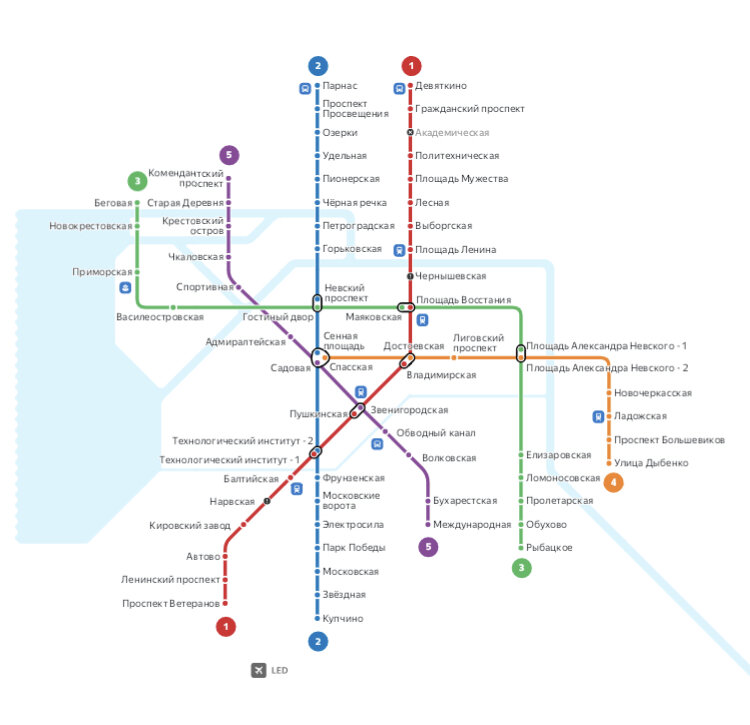 Проспект просвещения метро схема