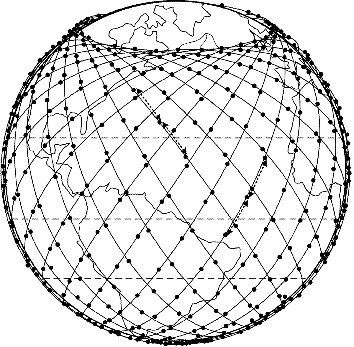 Схема орбит интернет-спутников SpaceX

SpaceX