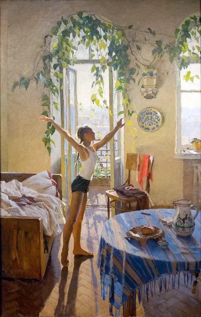 "Утро", Т. Яблонская, 1954г.