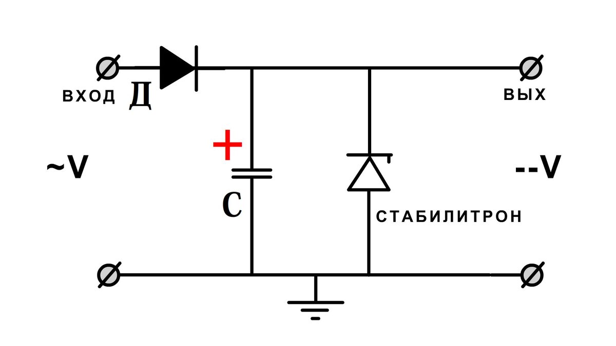 Диод на принципиальной схеме